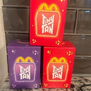 McDonald’s Tiny Tan Red and Purple Gift Boxes 3 pack